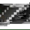 Mexen Kioto+ perete de duș cu suport Walk-in 140 x 200 cm, oglindă, gun metal - 800-140-121-95-50