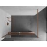 Mexen Kioto+ perete de duș cu suport Walk-in 90 x 200 cm, oglindă, cupru periat - 800-090-121-65-50