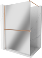 Mexen Kioto+ Walk-in zuhanyfal 120 x 200 cm, tükör, drótt sötétített - 800-120-121-65-50