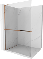 Mexen Kioto+ L panel de duș cu polcă Walk-in 70 x 200 cm, transparent, aur roz - 800-070-123-60-00