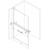 Mexen Kioto+ L perete de duș cu raft Walk-in 100 x 200 cm, transparent, aurie - 800-100-123-50-00