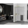 Mexen Kioto+ L perete de duș cu raft Walk-in 100 x 200 cm, transparent, aurie - 800-100-123-50-00