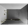 Mexen Kioto+ L perete de duș cu raft Walk-in 100 x 200 cm, transparent, aurie - 800-100-123-50-00