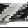 Mexen Kioto+ L perete duș cu raft Walk-in 65 x 200 cm, transparent, aurie - 800-065-123-50-00
