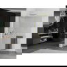 Mexen Kioto+ L perete de duș cu raft Walk-in 85 x 200 cm, transparent, aurie mat - 800-085-123-55-00