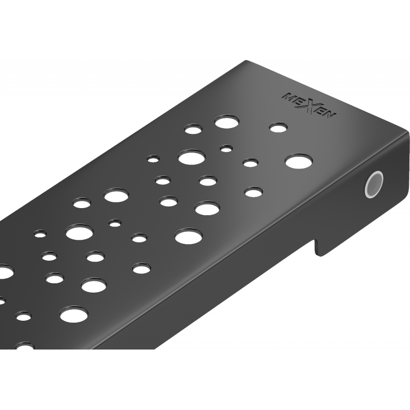 Mexen Flat M12 linear padlóösszefolyó fedél 100 cm, fekete - 1721100