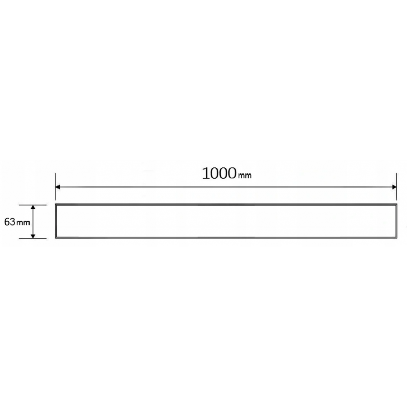 Mexen Flat M12 vonalelvezető borítás 100 cm, fekete - 1721100