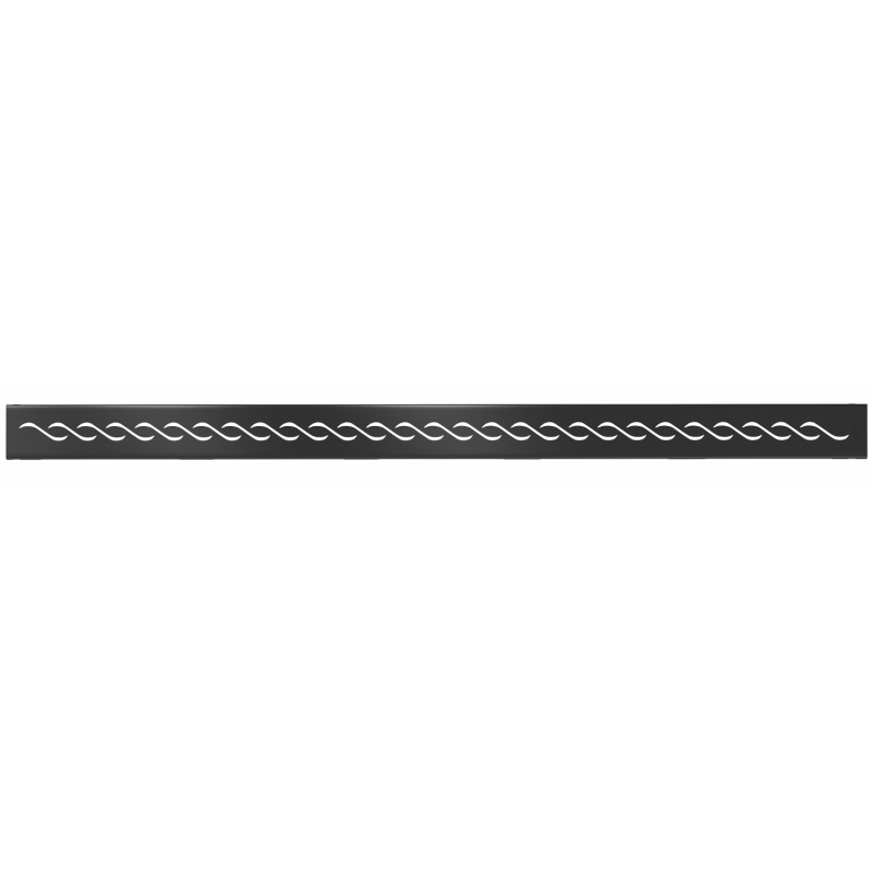 Mexen Flat M18 90 cm-es padlóösszefolyó takaró, fekete - 1723090