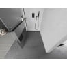 Paravan de duș Mexen Kioto+ L cu raft Walk-in 90 x 200 cm, transparent/satinat, negru - 800-090-123-70-35