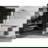Mexen Kioto+ L perete de duș cu raft walk-in 100 x 200 cm, transparent/mat, negru - 800-100-123-70-35