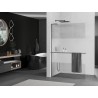 Mexen Kioto+ L zuhanyfal polccal Walk-in 70 x 200 cm, átlátszó/matt, kefélt pisztolyszürke - 800-070-123-66-35