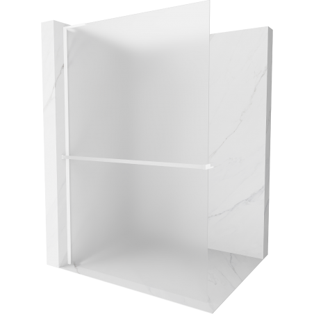 Mexen Kioto+ L Walk-in zuhanyfal polccal 80 x 200 cm, matt, fehér - 800-080-123-20-30