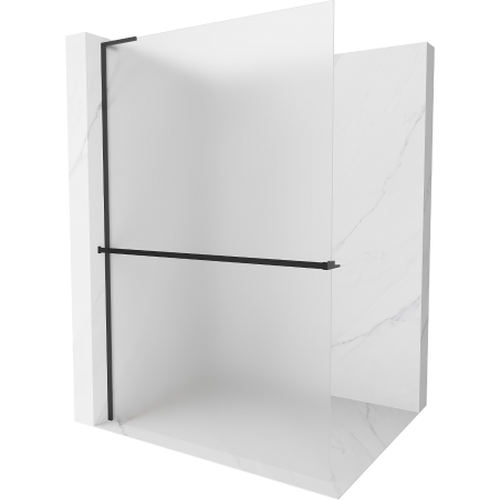 Mexen Kioto+ L perete de duș cu suport Walk-in 80 x 200 cm, transparant, negru - 800-080-123-70-30