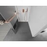 Mexen Kioto+ L perete pentru duş cu raft Walk-in 100 x 200 cm, transparent/mat, cupru lustruit - 800-100-123-65-35