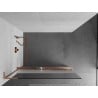 Mexen Kioto+ L perete pentru duş cu raft Walk-in 100 x 200 cm, transparent/mat, cupru lustruit - 800-100-123-65-35