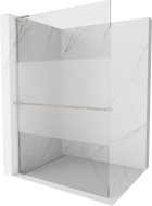 Mexen Kioto+ L paravan de duş cu raft Walk-in 70 x 200 cm, transparent/mat, nichel periat - 800-070-123-97-35