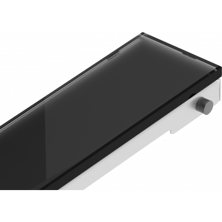 Mexen Flat MGB takaróelem vonalmenti lefolyóhoz 50 cm fekete üveg - 1026050