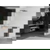 Mexen Kioto+ L panou de duș cu raft Walk-in 70 x 200 cm, sticlă mată, gun metal - 800-070-123-95-30