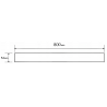 Mexen Flat MGB mască pentru scurgere liniară 80 cm, sticlă neagră - 1026080