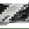 Kioto+ L perete de dus cu raft Walk-in 70 x 200 cm, transparent/mătuit, aurie - 800-070-123-50-35