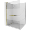 Kioto+ L perete de dus cu raft Walk-in 70 x 200 cm, transparent/mătuit, aurie - 800-070-123-50-35