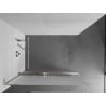 Mexen Kioto+ L perete de duș cu raft Walk-in 100 x 200 cm, înghețat, nichel periat - 800-100-123-97-30