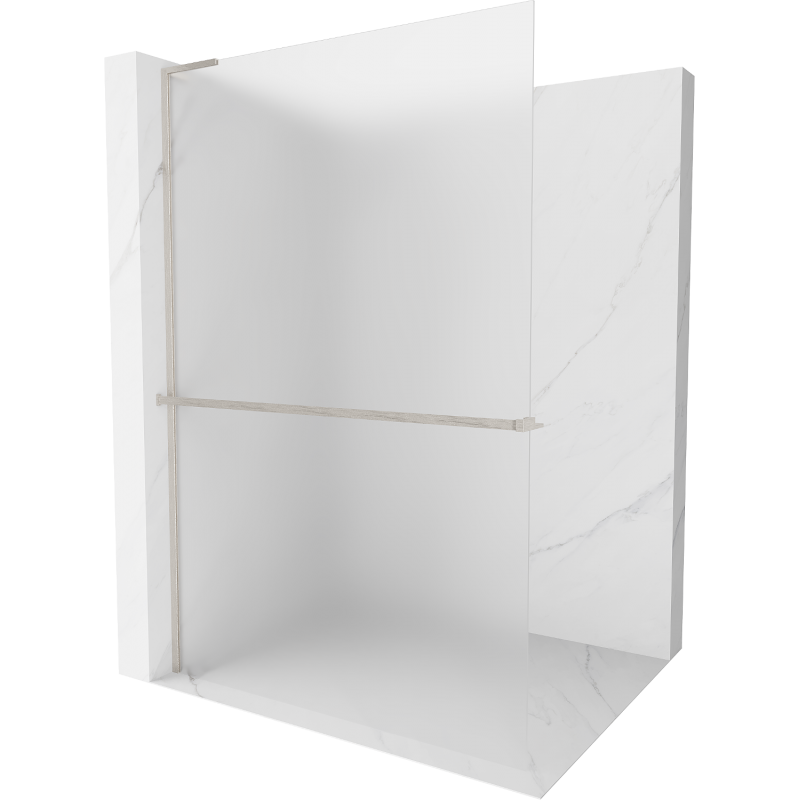 Mexen Kioto+ L zuhanyfal polccal Walk-in 90 x 200 cm, matt üveg, fényezett nikkel - 800-090-123-97-30