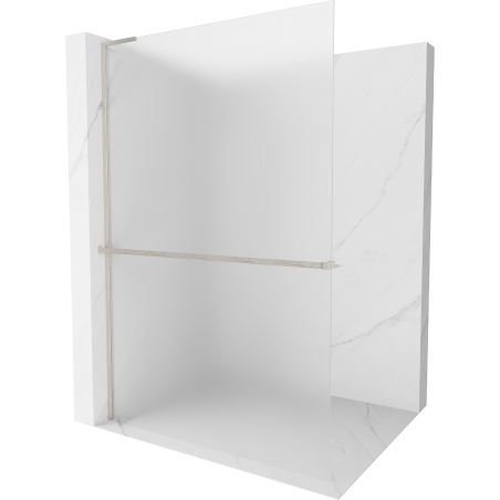 Mexen Kioto+ L zuhanyfal polccal Walk-in 90 x 200 cm, matt üveg, fényezett nikkel - 800-090-123-97-30