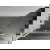 Mexen Kioto+ L perete de duș cu raft Walk-in 70 x 200 cm, transparent/zăpadă, aur satinat - 800-070-123-55-35