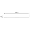 Mexen MGB mască pentru scurgerile de duș liniare 100 cm, Sticlă neagră - 1026100