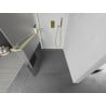 Mexen Kioto+ L perete de duș cu raft Walk-in 100 x 200 cm, transparent/negru mat, aurie periată - 800-100-123-55-35