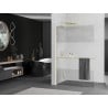 Mexen Kioto+ L perete de duș cu raft Walk-in 100 x 200 cm, transparent/negru mat, aurie periată - 800-100-123-55-35
