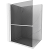 Mexen Kioto+ L zuhanyfal polccal Walk-in 100 x 200 cm, grafit, fehér - 800-100-123-20-40
