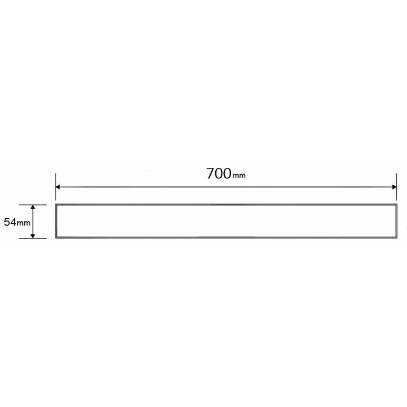 Mexen Flat MGW mască pentru scurgere liniară 70 cm, sticlă albă - 1027070