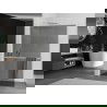 Mexen Kioto+ L zuhanyfal polccal Walk-in 90 x 200 cm, grafit, króm - 800-090-123-01-40