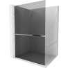 Mexen Kioto+ L zuhanyfal polccal Walk-in 90 x 200 cm, grafit, króm - 800-090-123-01-40