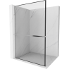 Mexen Kioto+ L perete de duș cu suport Walk-in 50 x 200 cm, model negru, crom - 800-050-123-01-70