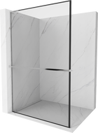 Mexen Kioto+ L perete de duș cu raft Walk-in 70 x 200 cm, model negru, crom - 800-070-123-01-70