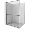 Mexen Kioto+ L zuhanyfal polccal, Walk-in 60 x 200 cm, fekete keret, fekete - 800-060-123-70-70