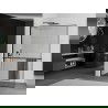 Mexen Kioto+ L panou de duș cu raft Walk-in 60 x 200 cm, model negru, negru - 800-060-123-70-70