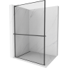 Mexen Kioto+ L zuhanyfal polccal Walk-in 50 x 200 cm, fekete minta, fekete - 800-050-123-70-70