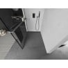 Mexen Kioto+ L panou de duș cu raft Walk-in 60 x 200 cm, model negru, gri metalizat periat - 800-060-123-66-70