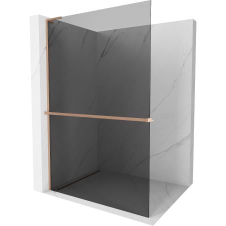 Mexen Kioto+ L zuhanyfal polccal Walk-in 80 x 200 cm, grafit, kefélt mудera - 800-080-123-65-40