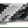 Mexen Kioto+ L zuhanyfal polccal Walk-in 70 x 200 cm, fekete minta, csiszolt réz - 800-070-123-65-70