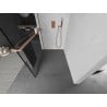 Mexen Kioto+ L panou de duș cu raft Walk-in 100 x 200 cm, model negru, cupru periat - 800-100-123-65-70