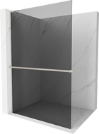 Mexen Kioto+ L panel prysznicowy z półką Walk-in 70 x 200 cm, grafit, nikiel szczotkowany - 800-070-123-97-40