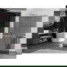 Mexen Kioto+ L walk-in zuhanyfal, 80 x 200 cm, grafit, kefélt nikkel - 800-080-123-97-40