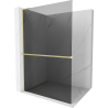 Mexen Kioto+ L paravan de dus cu raft Walk-in 100 x 200 cm, grafit, aur periat - 800-100-123-55-40