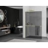 Mexen Kioto+ L zuhanyfal polccal 120 x 200 cm, grafit, arany kefélt - 800-120-123-55-40