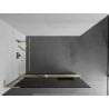 Mexen Kioto+ L zuhanyfal polccal 120 x 200 cm, grafit, arany kefélt - 800-120-123-55-40